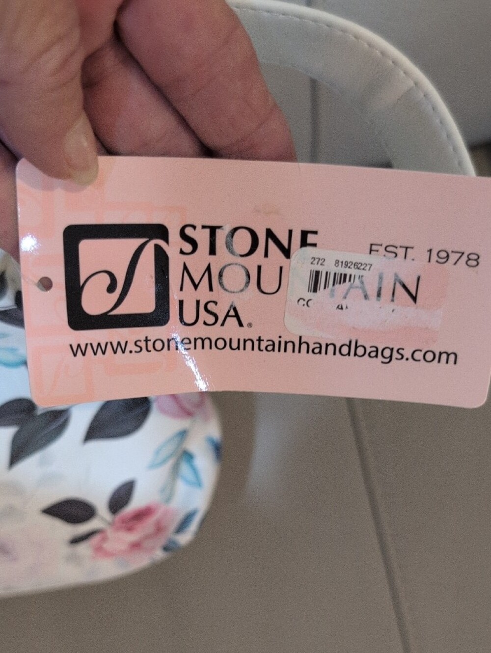 Stone Mountain Crossbody White And Pink Floral Print Vegan - Picture 5 of 14